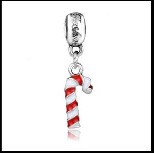 Candy cane charm for Pandora 925